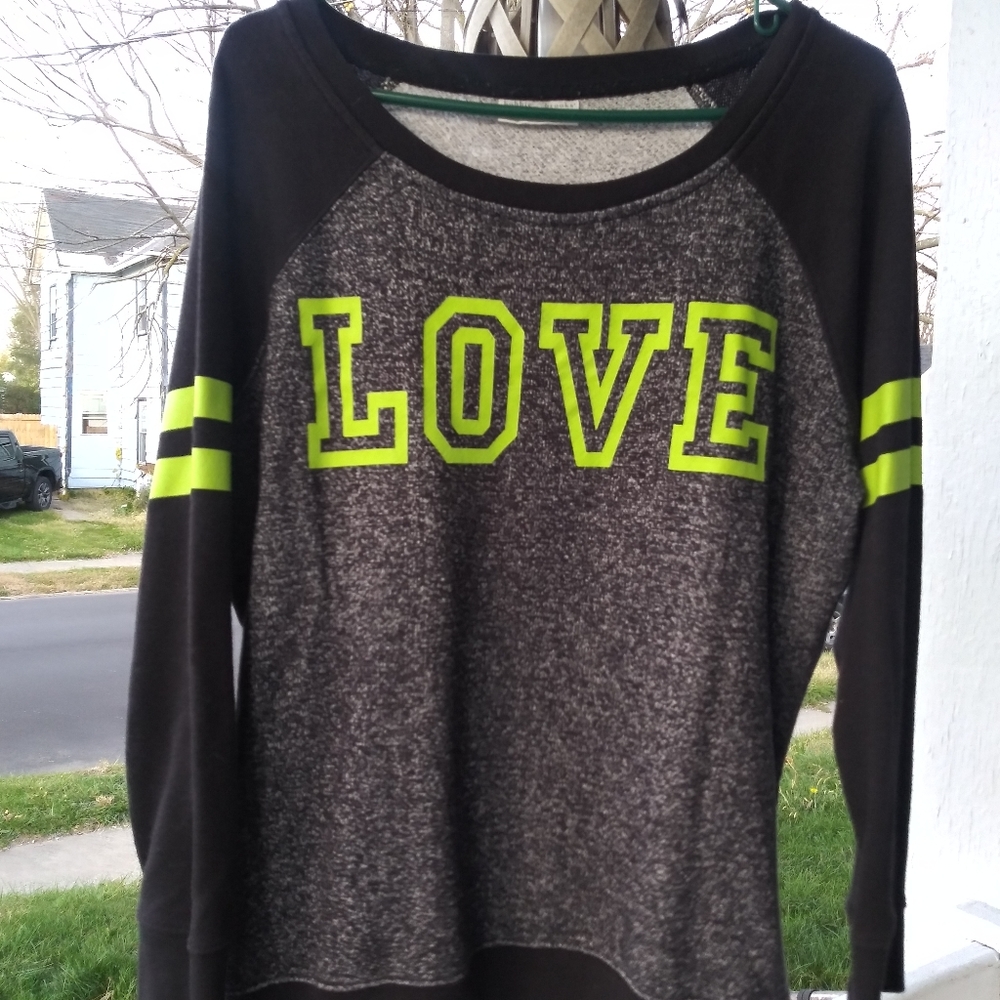 Black and Green Love Sweatshirt